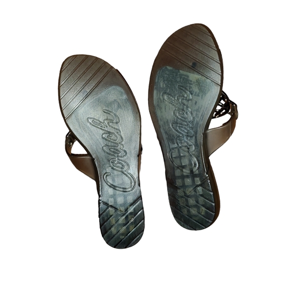 Coach Shoes Coach Crissy Jelly Thong Beach Sandals Flip Flops Logo